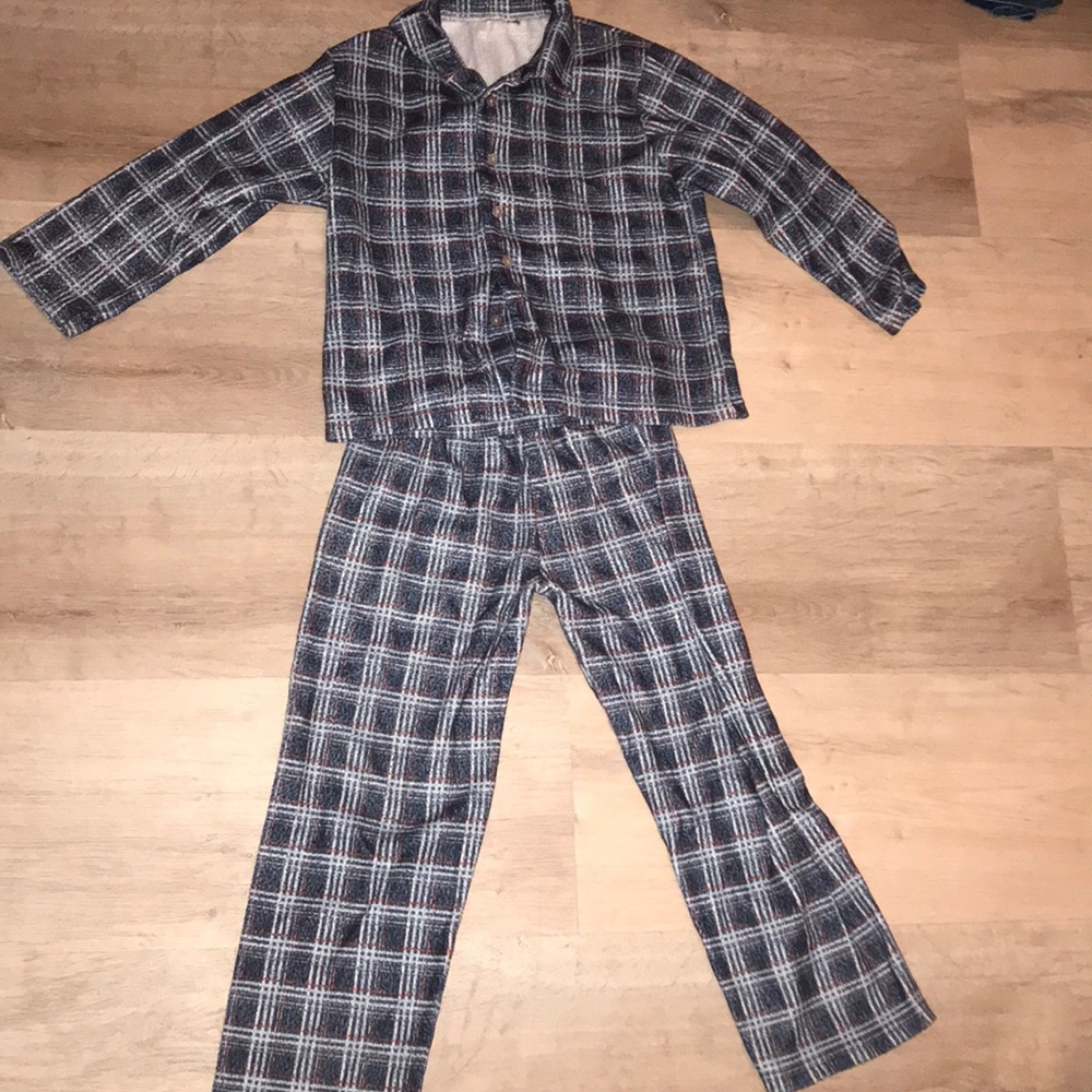Boys Flannel Pajamas Set Size 5/6 EUC